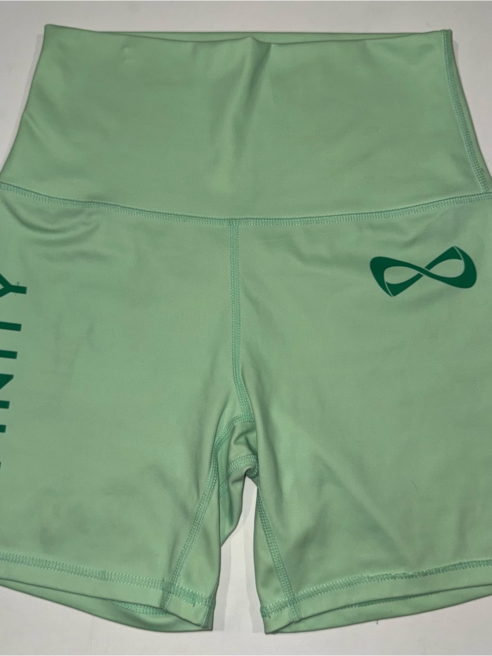 NFINITY Mint Green High-Waist Bike Shorts